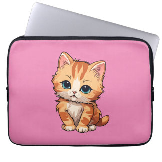 Cute Tabby katt Laptop Fodral