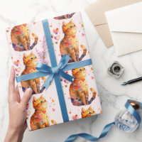 Cute Tabby katt med Hearts