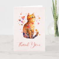 Cute Tabby katt med Hearts