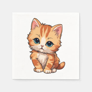 Cute Tabby katt Pappersservett
