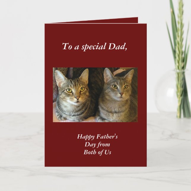 Cute Tabby katt Red Fars dag Kort (Framsida)