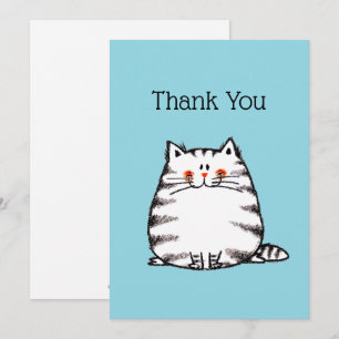 Cute Tabby katt Tack Kort
