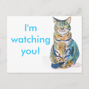 Cute Tabby katt Vykort