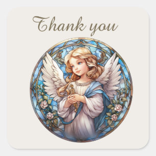 Cute Tack, Angel Fyrkantigt Klistermärke