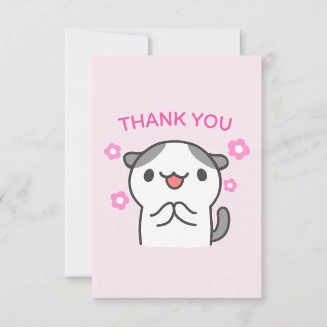 Cute Tack Cat Card Kort (Framsida)