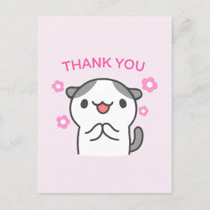 Cute Tack Cat Card Vykort