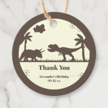 Cute Tack Dinosaur Silhouettes Birthday