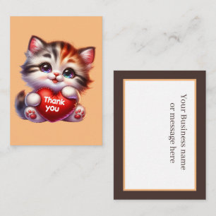 Cute-tack för att du kattade lägga till meddelande