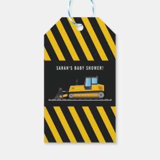 Cute Tack ger Märkre under byggtema Presentetikett