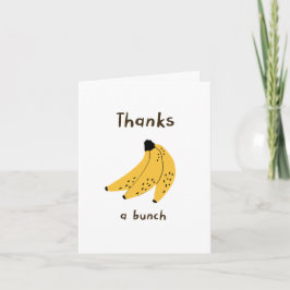 Cute Tack-kort med ett gäng bananer Tack Kort