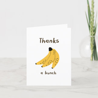 Cute Tack-kort med ett gäng bananer Tack Kort