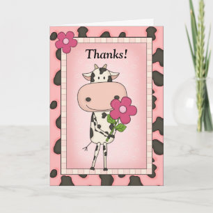 Cute Tack - Kund och blomma Kort