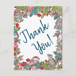 Cute Tack Mice Mouse Woodland Foliage Vykort