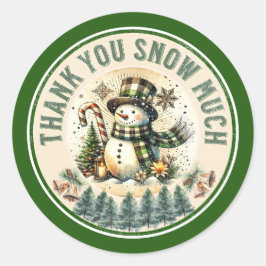 Cute Tack Mycket Runt Klistermärke