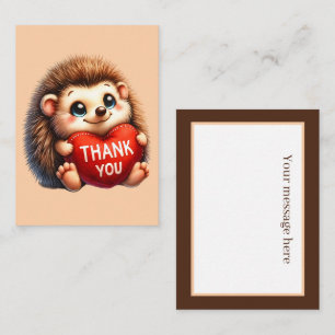 Cute-tack som du lägger till meddelandehedgehog anteckningskort