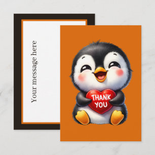 Cute-tack som du lägger till meddelandepenguin anteckningskort
