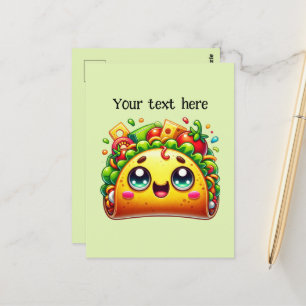 Cute taco älskare anpassa vykort