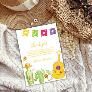 Cute Taco 'Bout Cactus Lime Guitar Baby Shower Tack Kort