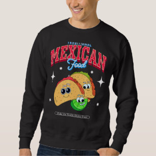 Cute Taco Illustrations Mexikanska livsmedel i A Lång Ärmad Tröja