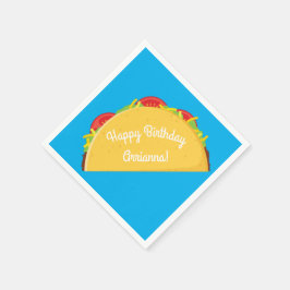 Cute Taco Kids 1:a födelsedag Party Mexikanska mat Pappersservett