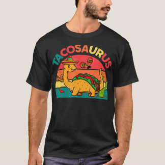 Cute Taco Kids Småbarn Tacosaurus Dinosaur Trex T Shirt