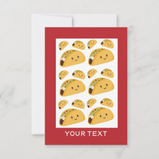 Cute Taco Mönster Namn-anteckningskort