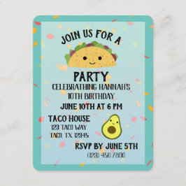 Cute Taco Party-inbjudan Inbjudningar
