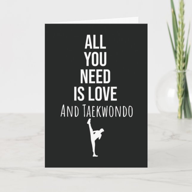 Cute Taekwondo Cards Martial Arts Japan Kort (Framsida)