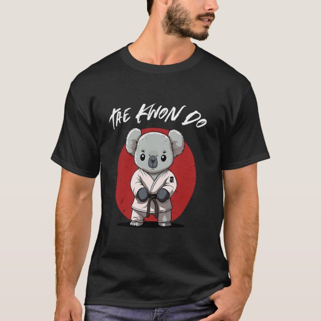 Cute Taekwondo Koala - Funny TKD Koreansk martial  T Shirt (Framsida)