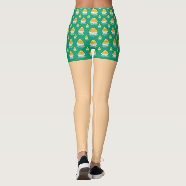 Cute Taiwan Mango Shaved Ice Kort-Stil Leggings (Baksida)