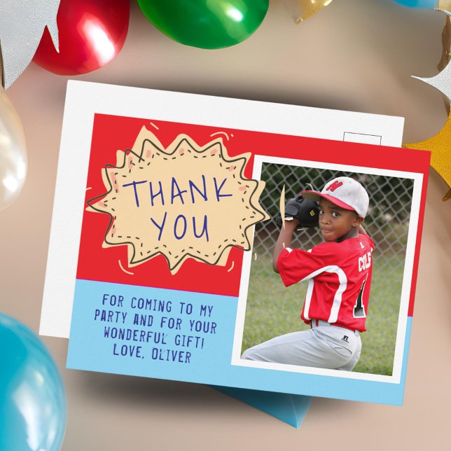 Cute Tal Cloud Birthday Tack Photo Vykort (Skapare uppladdad)