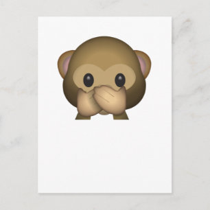 Cute talar nr Evil Monkey Emoji Vykort