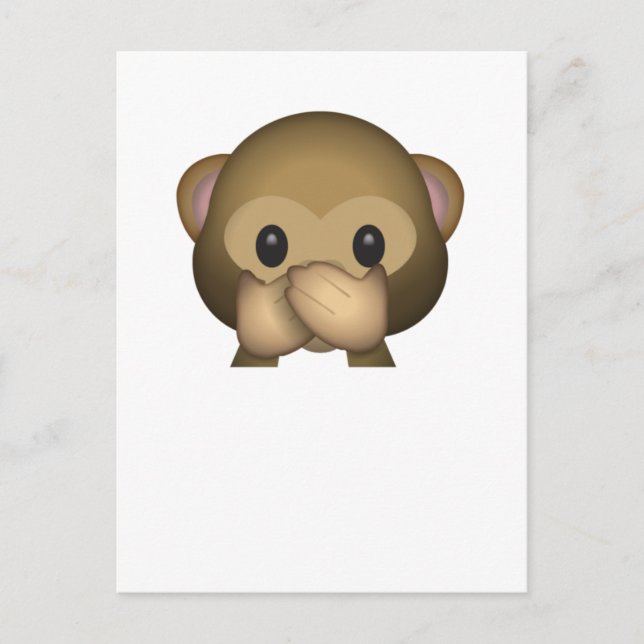 Cute talar nr Evil Monkey Emoji Vykort (Framsida)