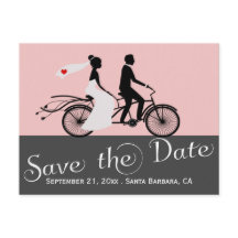 Cute Tandem Bike Bride and Groom Bröllop