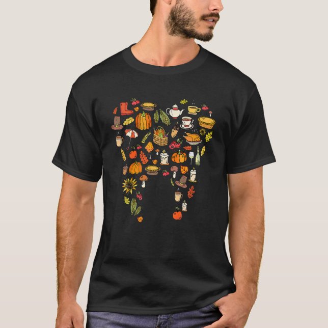 Cute Tandtandstensassistent, Thanksgiving D T Shirt (Framsida)
