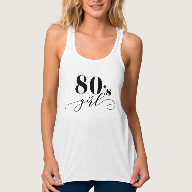 Cute Tanktop 80:s perfekt-födelsedagspresent Linne Med Racerback (Framsida)
