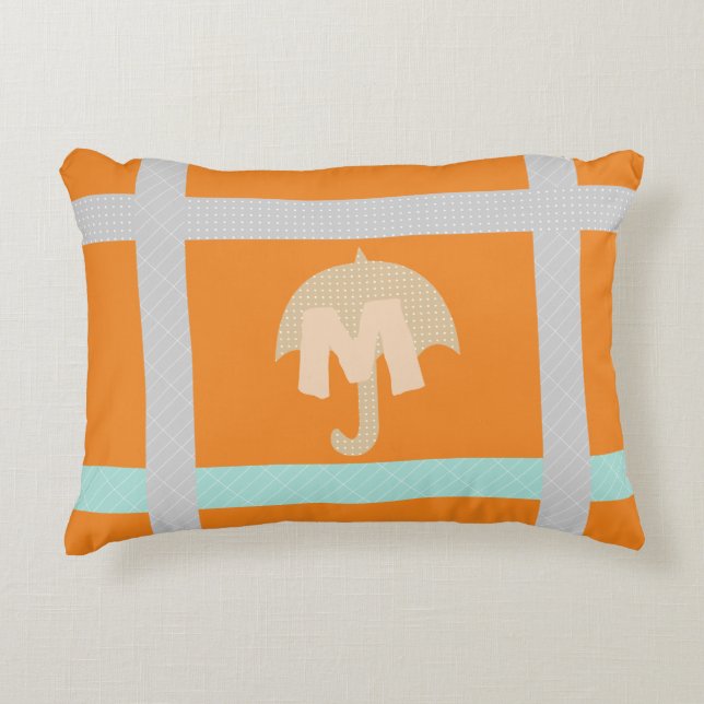 Cute Tape Up Bright Papper Parbrella Prydnadskudde (Framsidan)