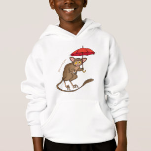 Cute Tarsier med paraplyillustration av tecknaden T Shirt