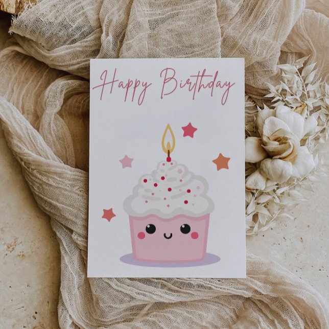 Cute-tårtkort Kort (Cute cake birthday card)
