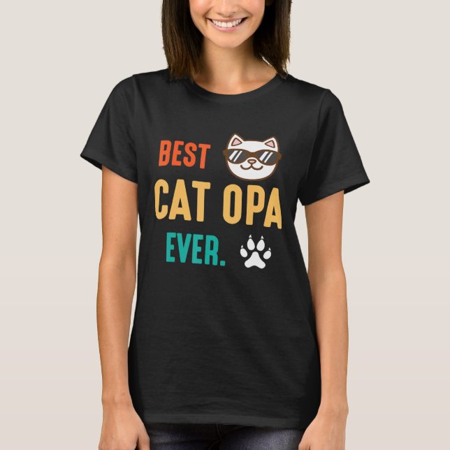 Cute Tass Ansikte, bästa Opa-kassett varje Lycklig T Shirt (Framsida)