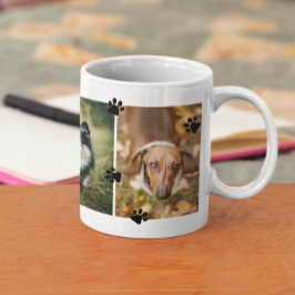 Cute Tass Avtryck Fyra Husdjur Foton Kaffemugg