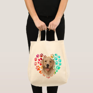 Cute tass Heart golden Hund Puppy Pet Animal party Tygkasse