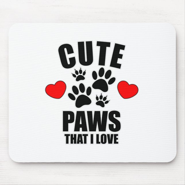 Cute Tass som jag Kärlek Musmatta (Framsidan)