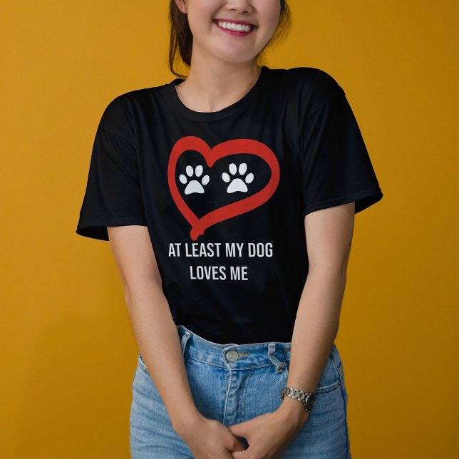 Cute tassar Red Heart Åtminstone min hund kärlek m T Shirt (Skapare uppladdad)