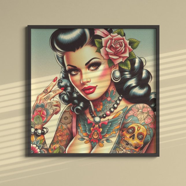 Cute Tattooed Girl Poster (Skapare uppladdad)