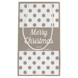 Cute Taupe Polka dots God jul