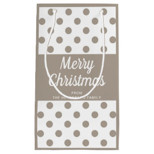 Cute Taupe Polka dots God jul