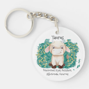 Cute Taurus Bull Watercolor Zodiac