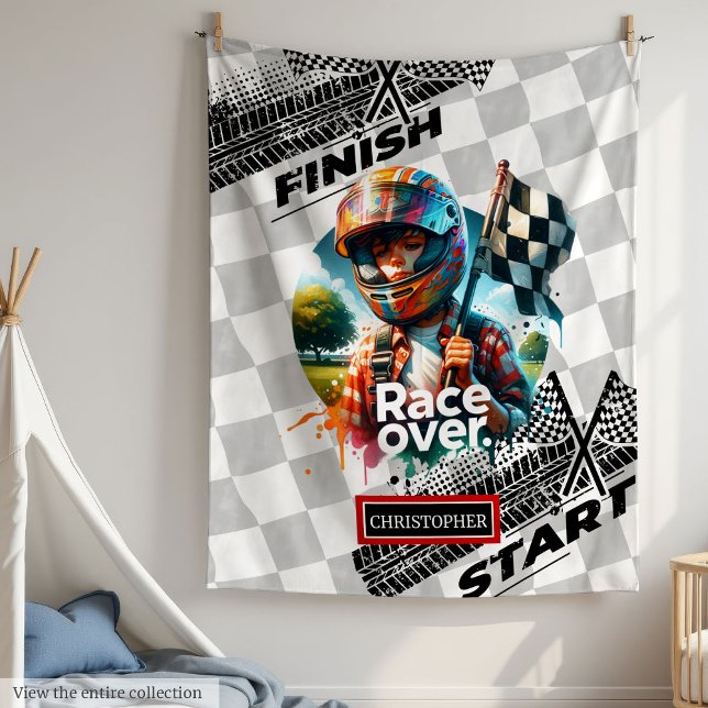 Cute Tävla Blanket Formel 1 Boy Birthday Gift Fleecefilt (Cute Racing Blanket Formula 1 Boy Birthday Gift)
