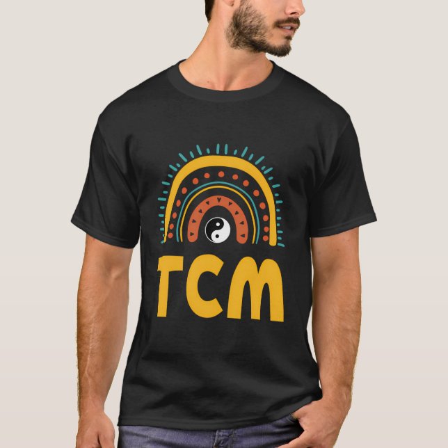 Cute Tcm Boho Rainbow med Yin Yang Outfit Kärlek A T Shirt (Framsida)